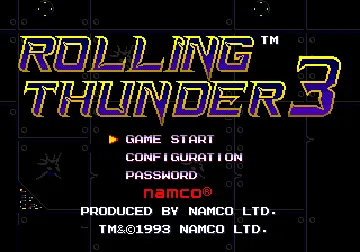 Rolling Thunder 3 (USA) screen shot title